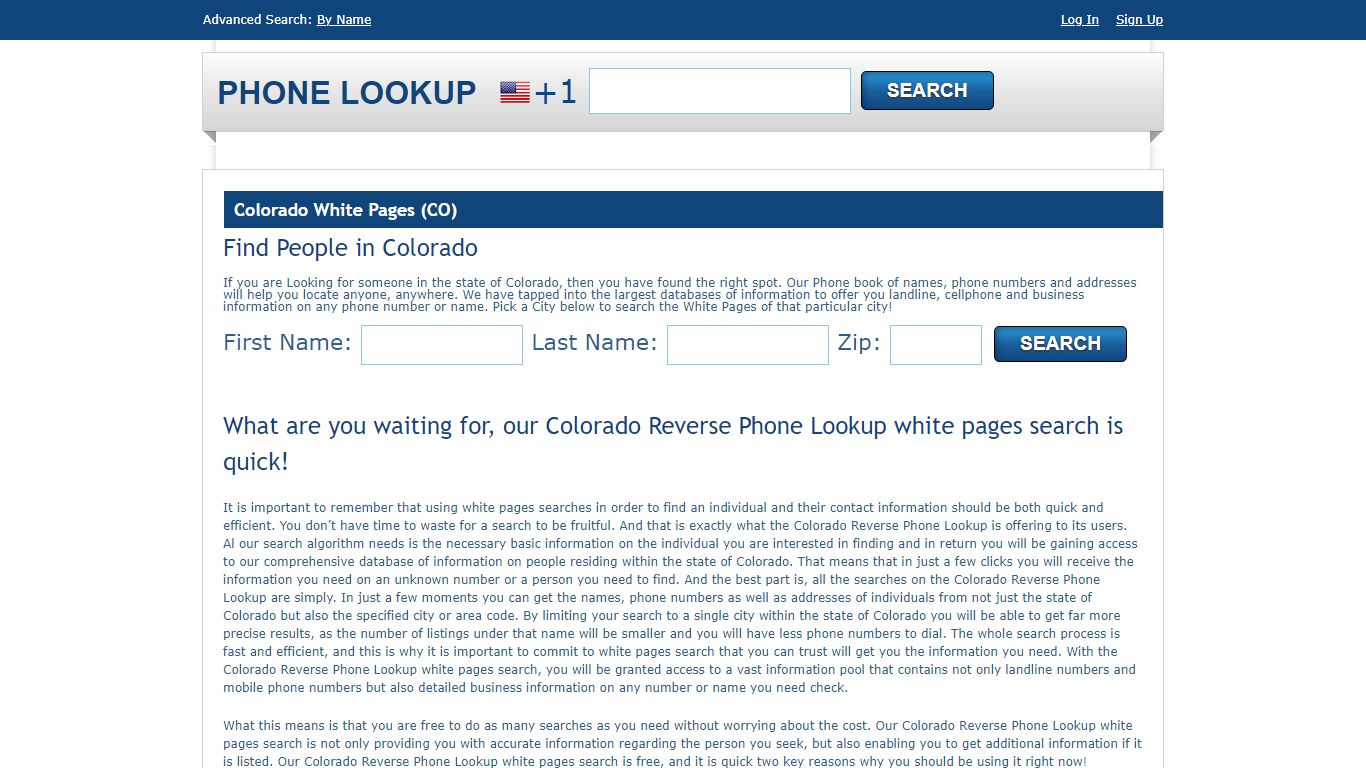 Colorado White Pages - CO Phone Directory Lookup