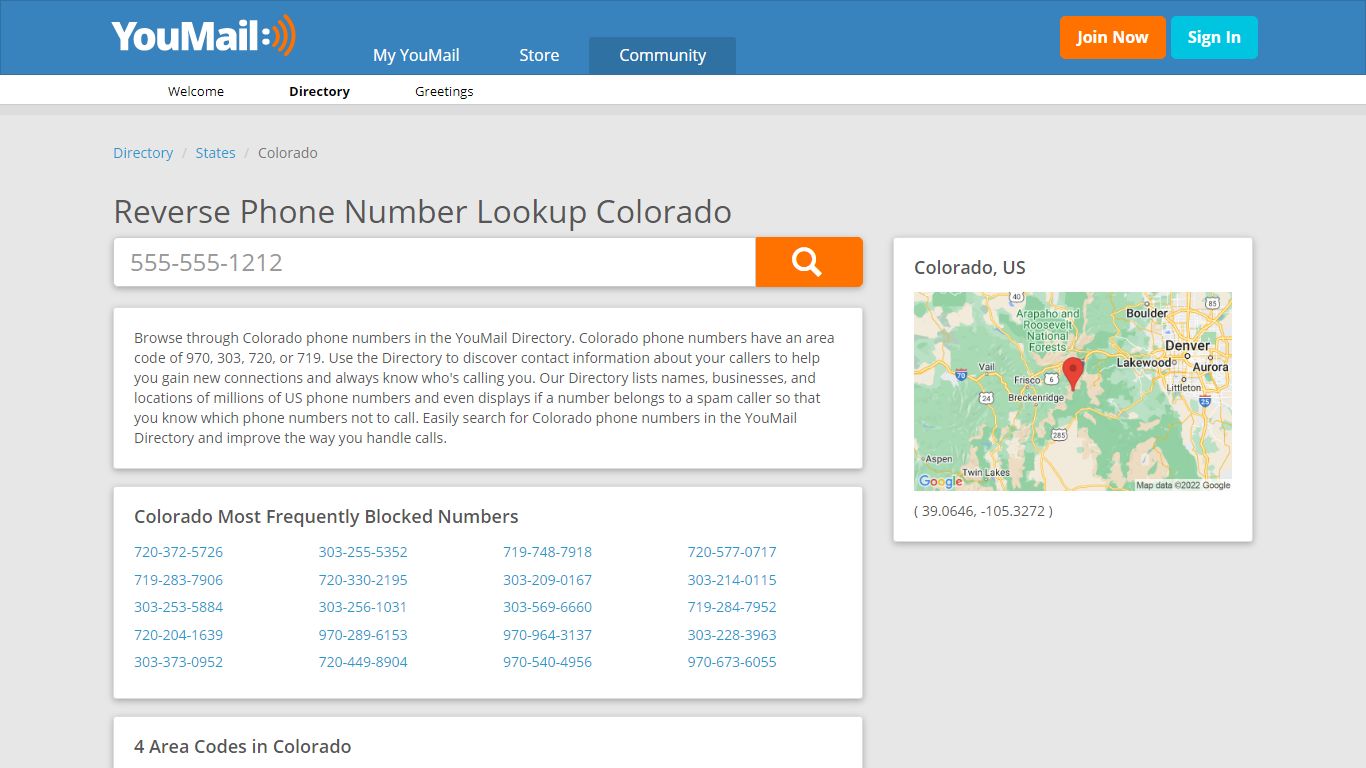 Colorado Phone Numbers - Reverse Phone Number Lookup CO | YouMail