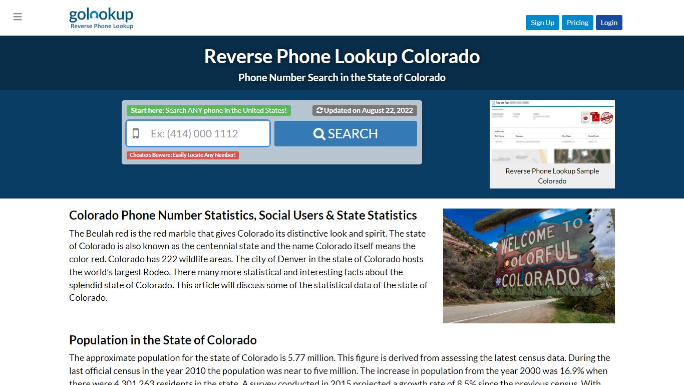 Colorado Reverse Phone LookUp